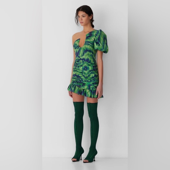 THE WOLF GANG Seren Asymmetric Mini Dress NWT - Picture 1 of 16